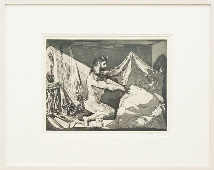 PABLO PICASSO 97. Faune dévoilant une dormeuse [Faun revealing a sleeping woman], 12.6.1936